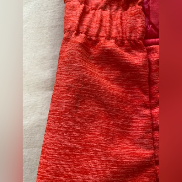 The North Face Bright Orange Quilted Puffer Vest Stretch Sides Hooded XS - Picture 8 of 11